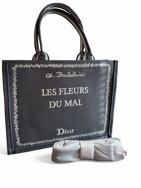 Les Fleurs Du Mal Navy Bag Tote - Medium